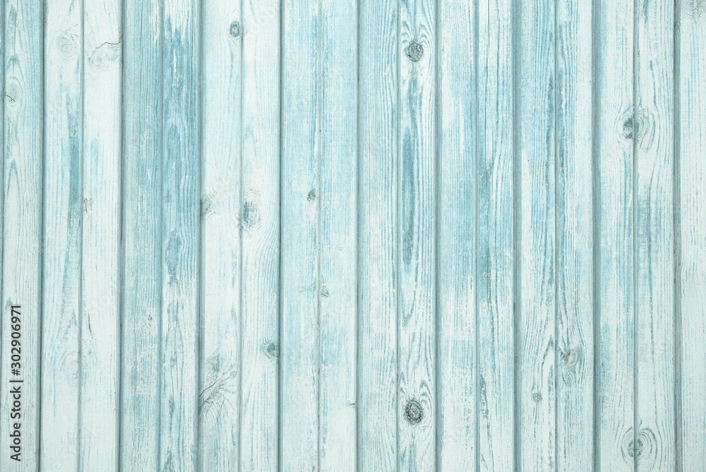 Old blue wood texture. Vintage background
