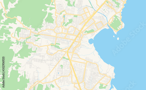 Printable street map of Palhoca, Brazil