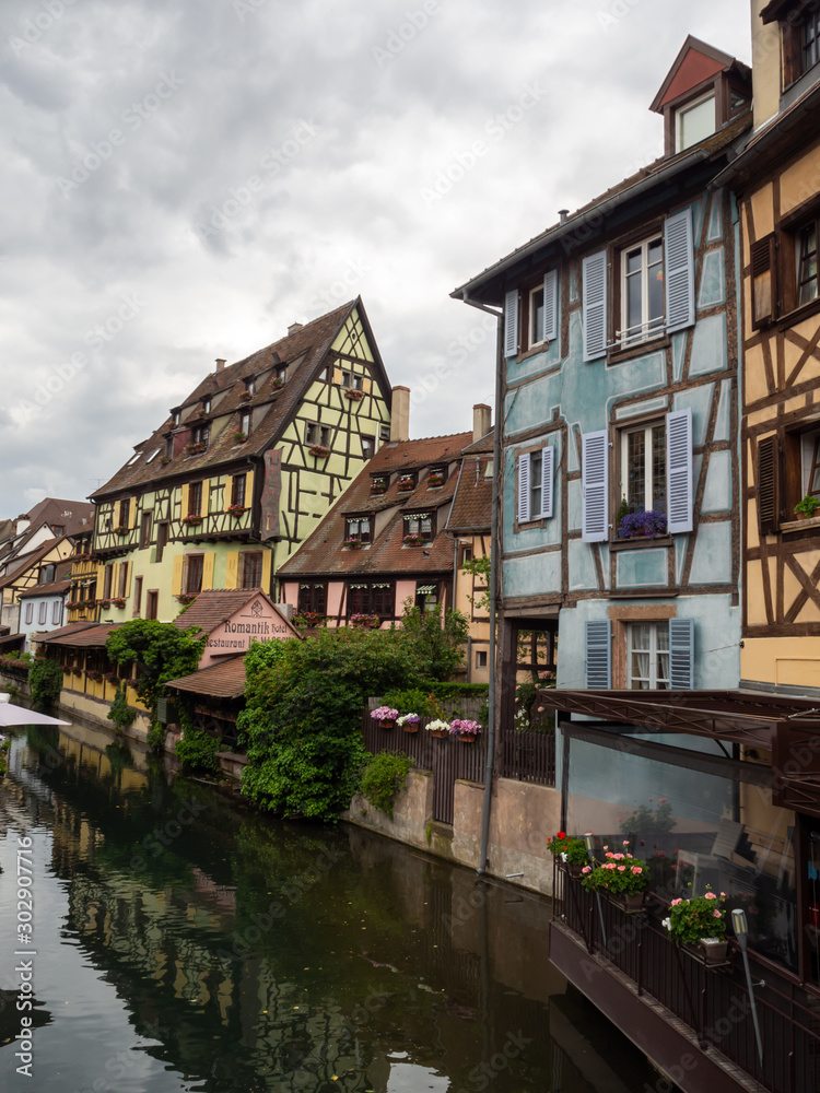 Architecture and residential buildings of the old city, Colmar