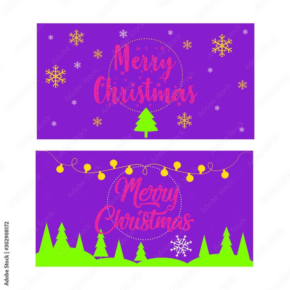 Purple christmas card set. Vector, illustration Purple christmas card set. Vector, illustration