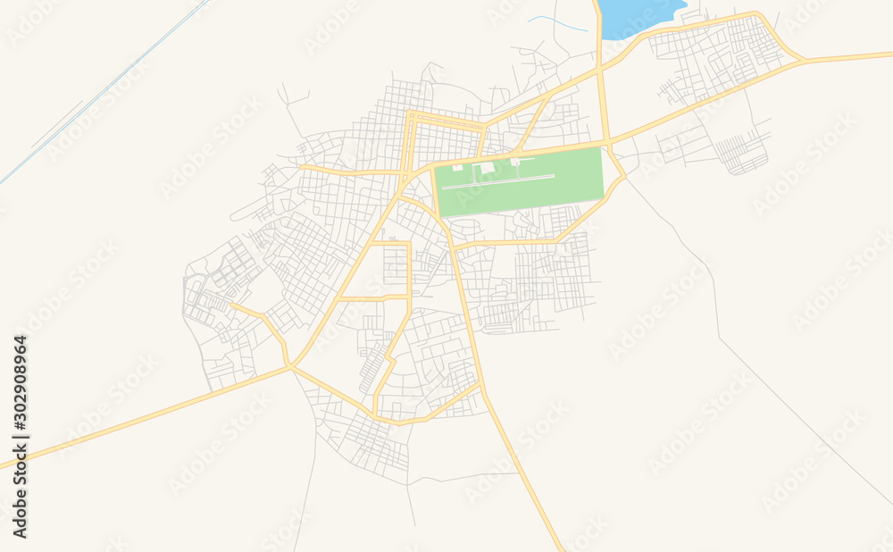 Obraz premium Printable street map of Calabozo, Venezuela