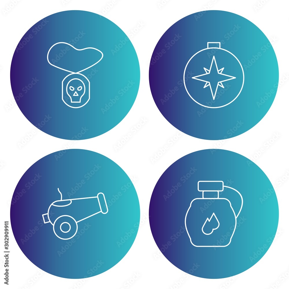 4 Simple Universal Related Color Icons 4 Simple Universal Related Color Icons
