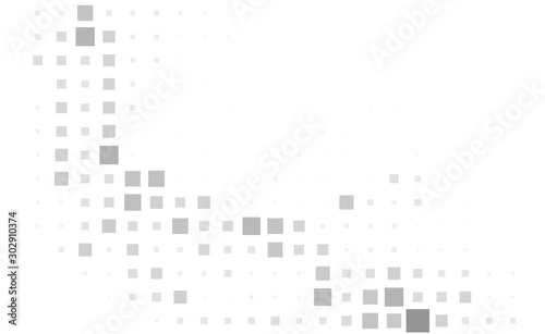 Gray abstract gradient background with squares. Clip art illustration.