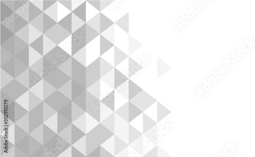 White and gray background. Geometric style. Mesh of triangles. Mosaic template for your design. Vector illustration. Eps 10