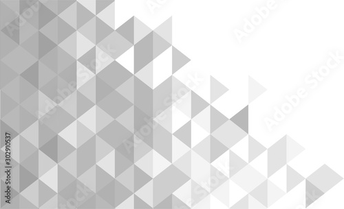 White and gray background. Geometric style. Mesh of triangles. Mosaic template for your design. illustration.  photo