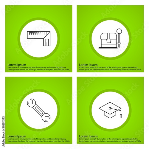 Simple Set of Universal Related Color Icons