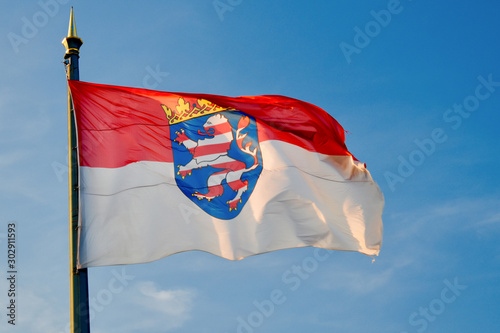 Flag of Hessen, Germany.