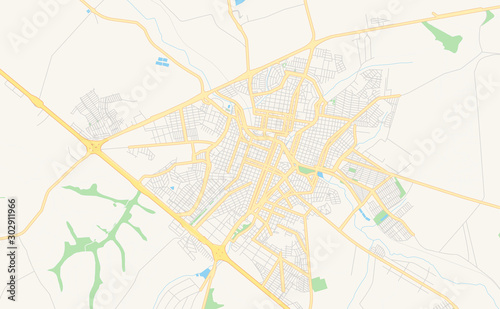 Printable street map of Catanduva  Brazil