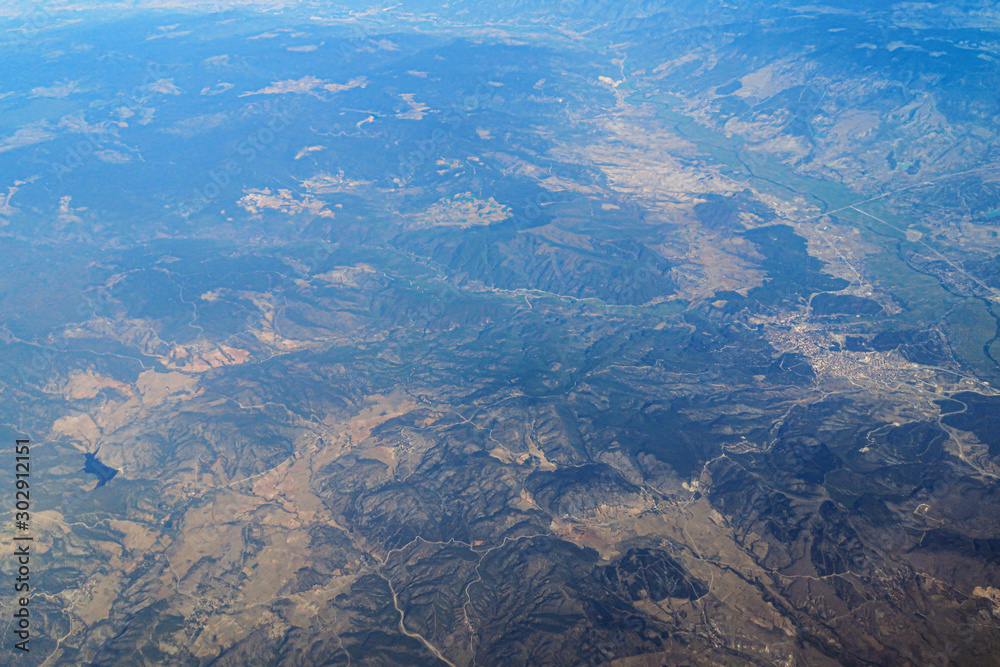 Turkey landscape view from the plane Turkey landscape view from the plane
