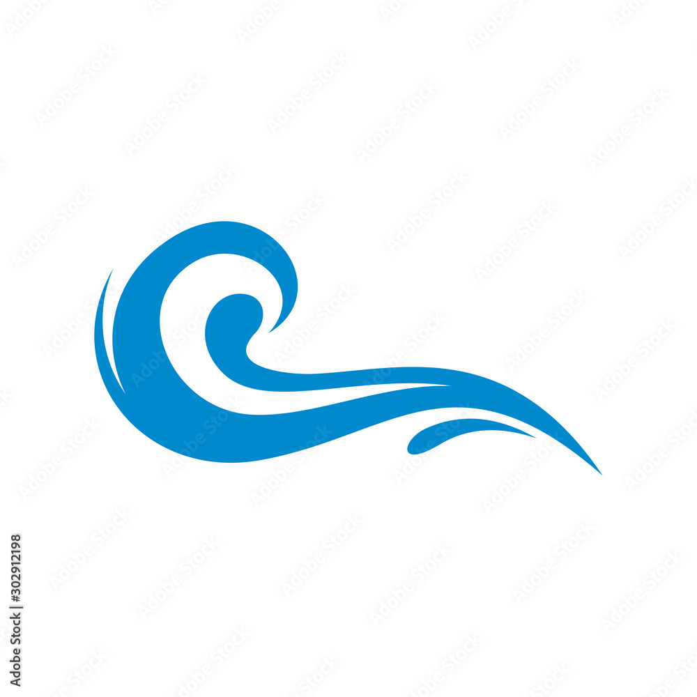 Water Wave logo design vector. Icon Symbol. Template. Illustration Water Wave logo design vector. Icon Symbol. Template. Illustration