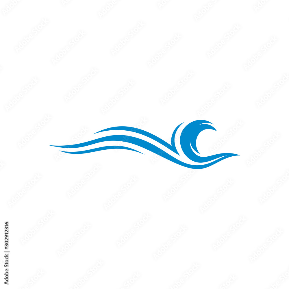 Water Wave logo design vector. Icon Symbol. Template. Illustration Water Wave logo design vector. Icon Symbol. Template. Illustration