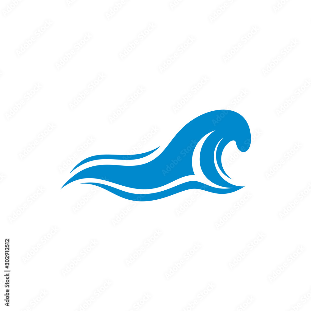 Water Wave logo design vector. Icon Symbol. Template. Illustration Water Wave logo design vector. Icon Symbol. Template. Illustration
