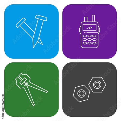 4 Simple Universal Related Color Icons