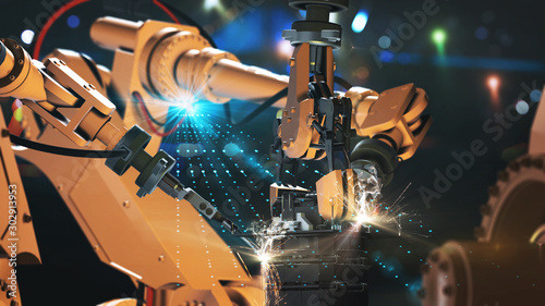 intelligent welding of automotive industry and automatic sleeves, while welding