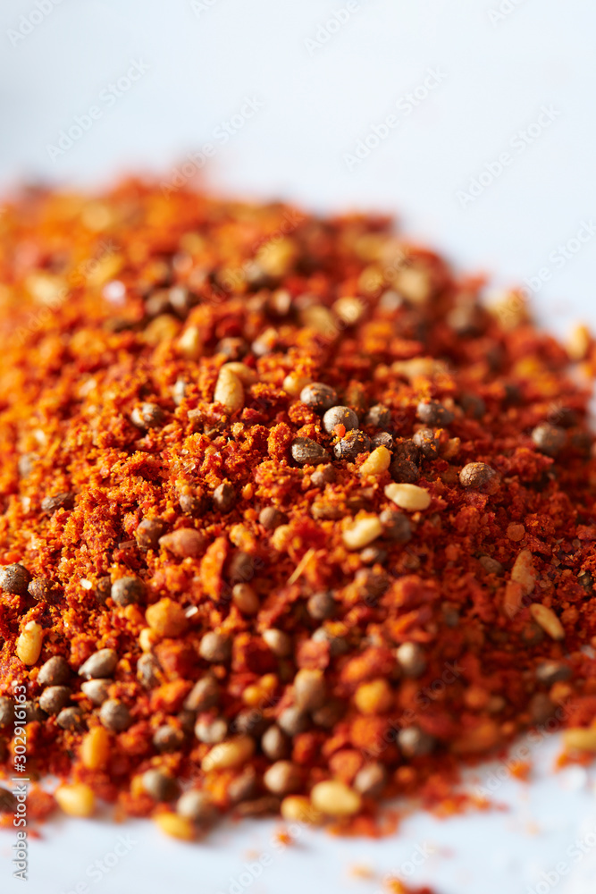 Ground red chili pepper with sesame Ground red chili pepper with sesame