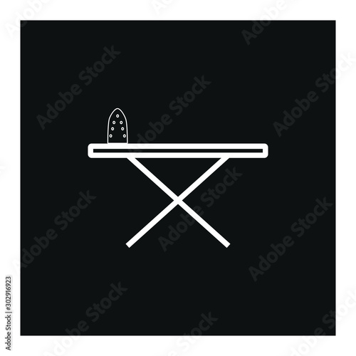 simple shapes ironing board icon vector