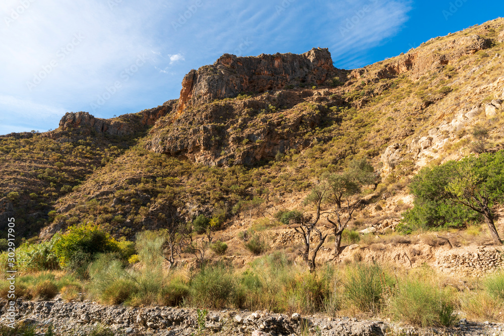 rock formation on the Lucainena river rock formation on the Lucainena river