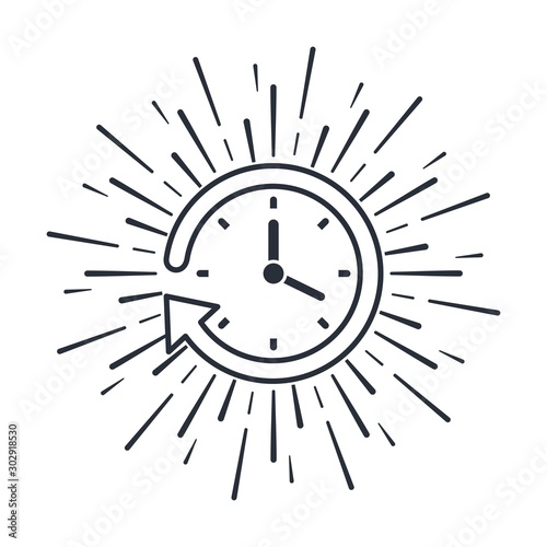 The best moment. Vector linear icon on a white background.