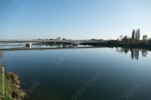 bridge over drava in ptuj city close to Ptujsko jezero © luciezr
