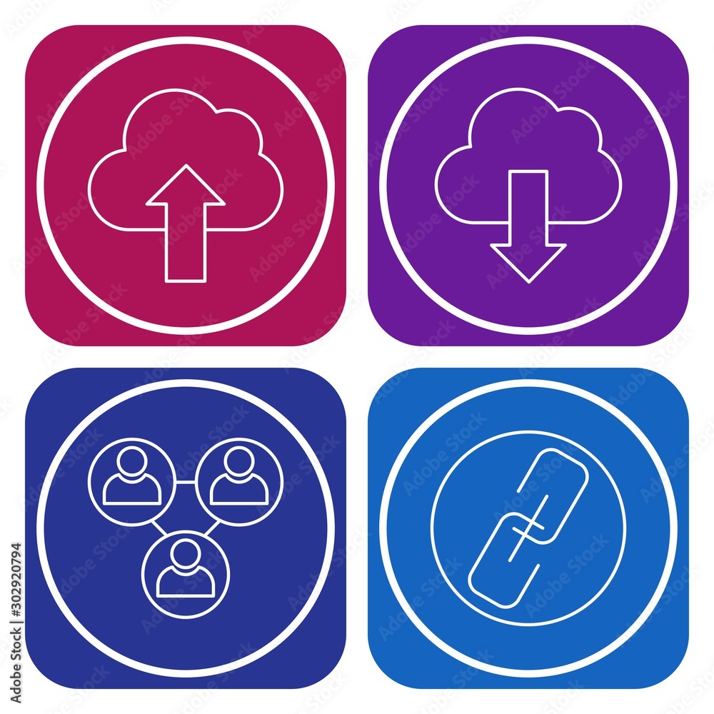 4 User interface Icon set for web and mobile applications