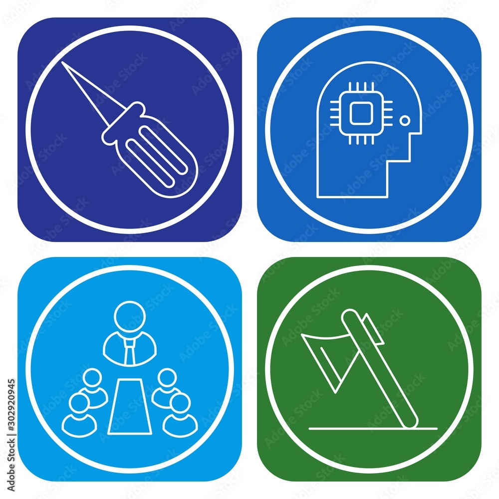 Set Of 4 Universal Icons For Mobile Application and websites Set Of 4 Universal Icons For Mobile Application and websites