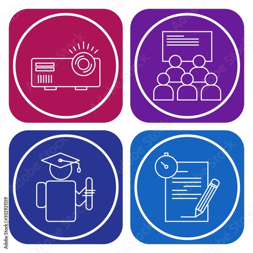 4 User interface Icon set for web and mobile applications