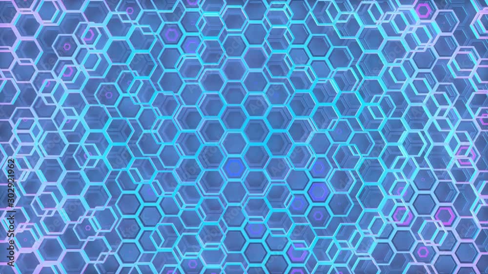 Colorful hexagon honeycomb. Futuristic hexagonal surface. Colorful hexagon honeycomb. Futuristic hexagonal surface.