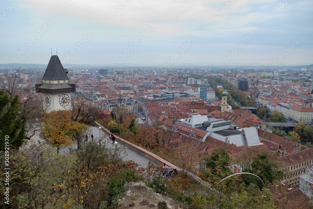 historical architecture view in Graz in Austria