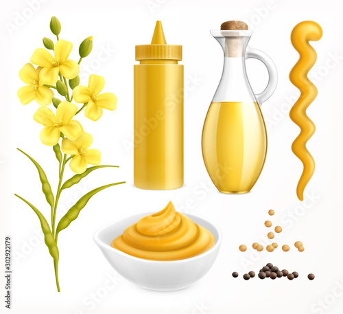 Realistic Mustard Set