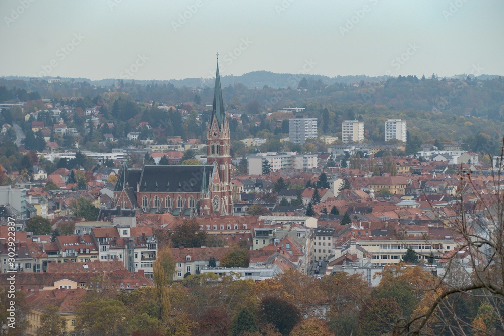 historical architecture view in Graz in Austria