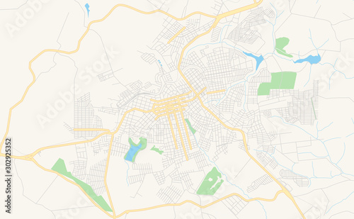 Printable street map of Apucarana  Brazil
