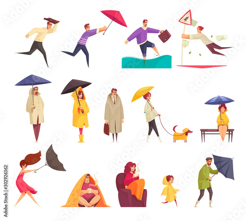 Bad Weather Funny Icons 