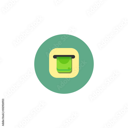 atm icon colorful flat icon