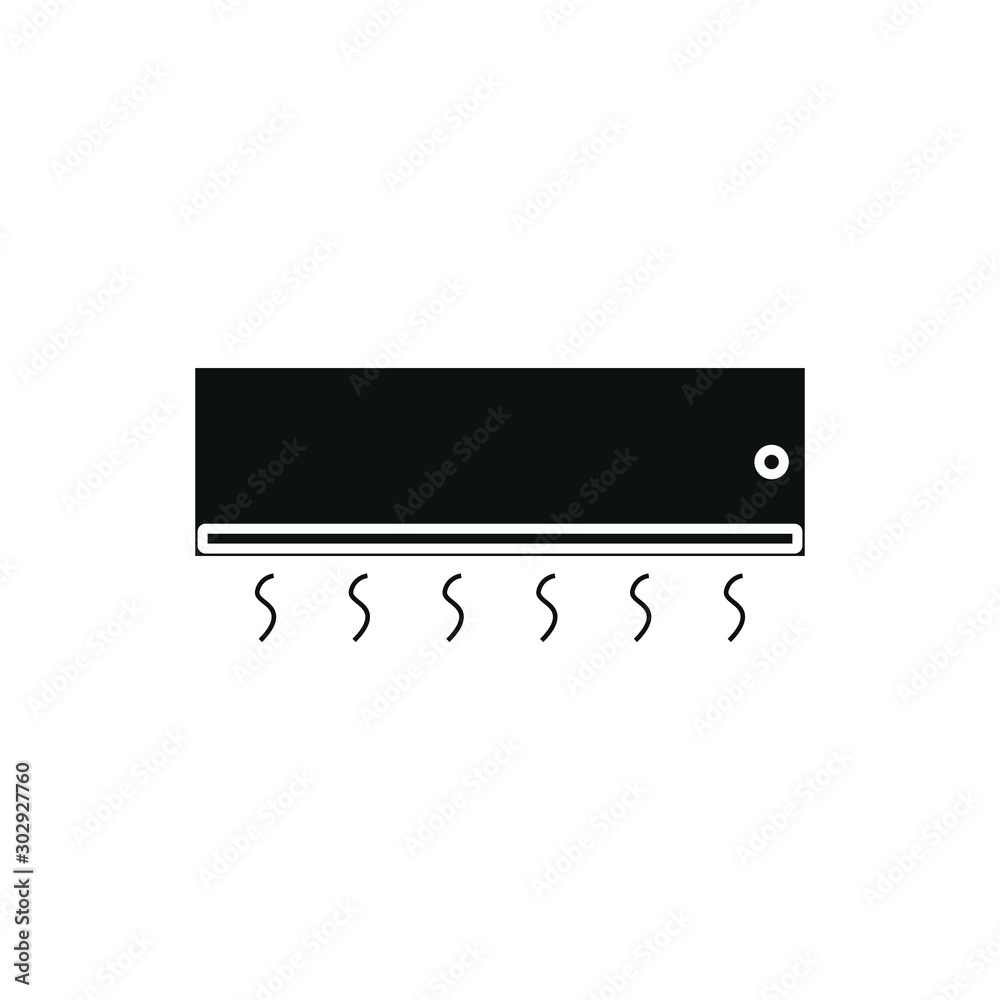 Simple icon vector, with air conditioning Simple icon vector, with air conditioning