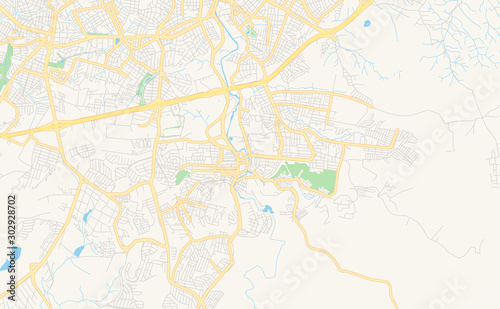 Printable street map of Votorantim, Brazil