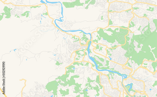Printable street map of Santana de Parnaiba, Brazil