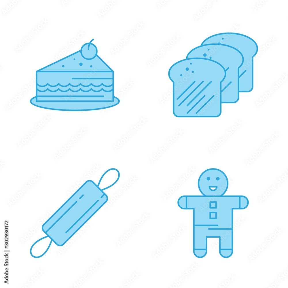 Fototapeta premium Set of 4 Quality icon