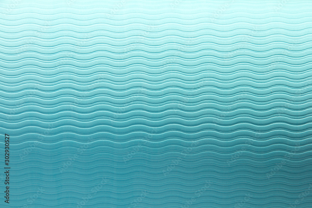 Blue texture. Pattern on rubber yoga mat.