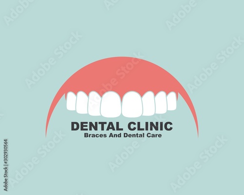 dental clinic icon logo vector illustration design