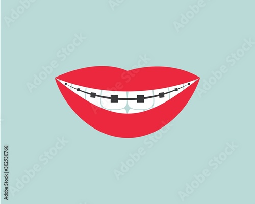dental clinic icon logo vector illustration design