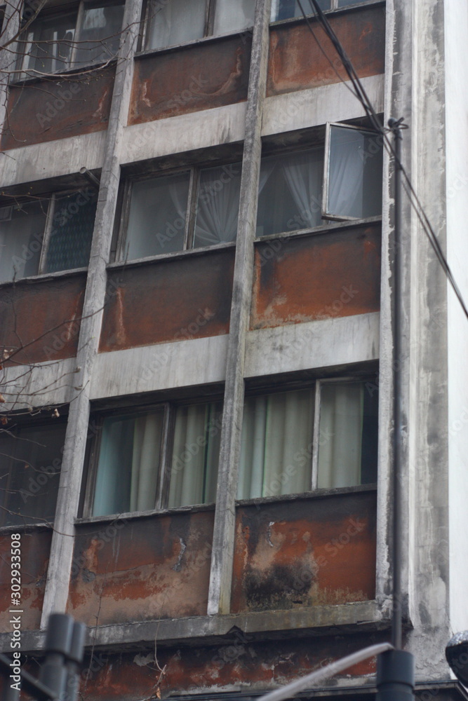 windows of an old building windows of an old building