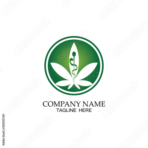 Fototapeta Naklejka Na Ścianę i Meble -  Medical marijuana,cannabis medical symbol icon illustration