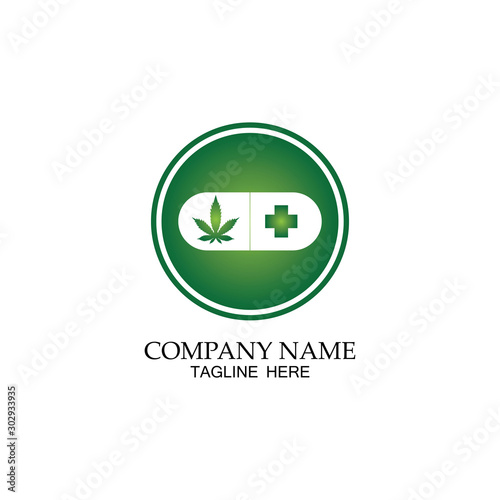 Medical marijuana,cannabis medical symbol icon illustration