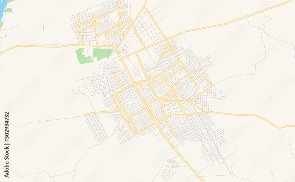 Printable street map of Montero, Bolivia
