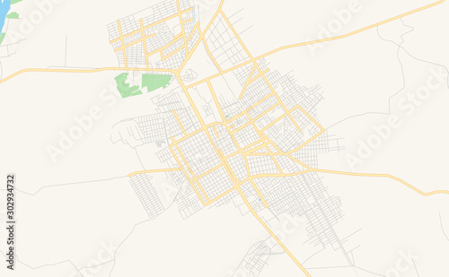 Printable street map of Montero  Bolivia
