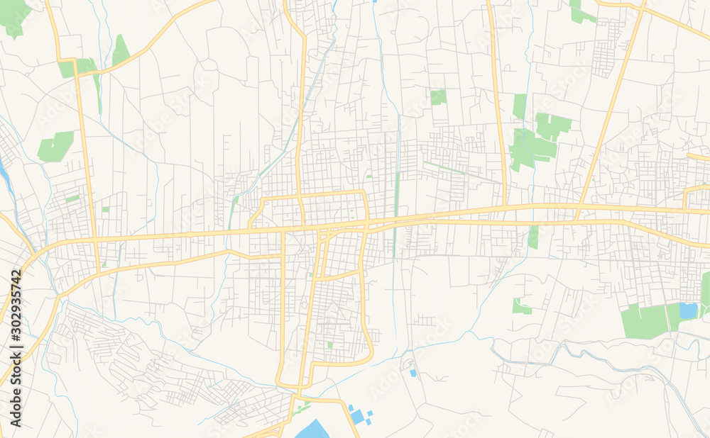 Printable street map of Quillacollo, Bolivia