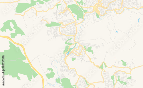 Printable street map of Caieiras, Brazil