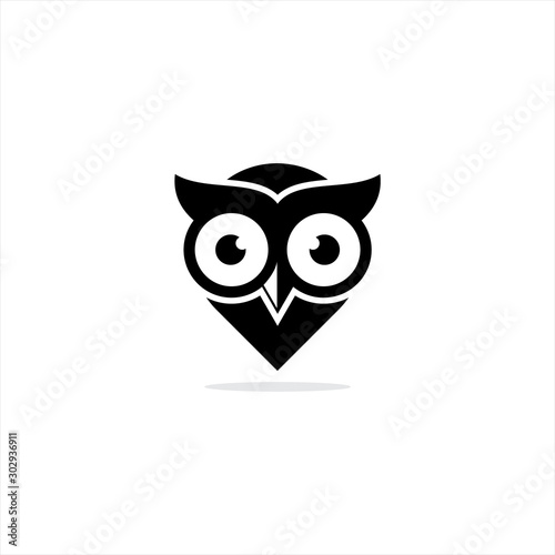 owl logo design icon vector
