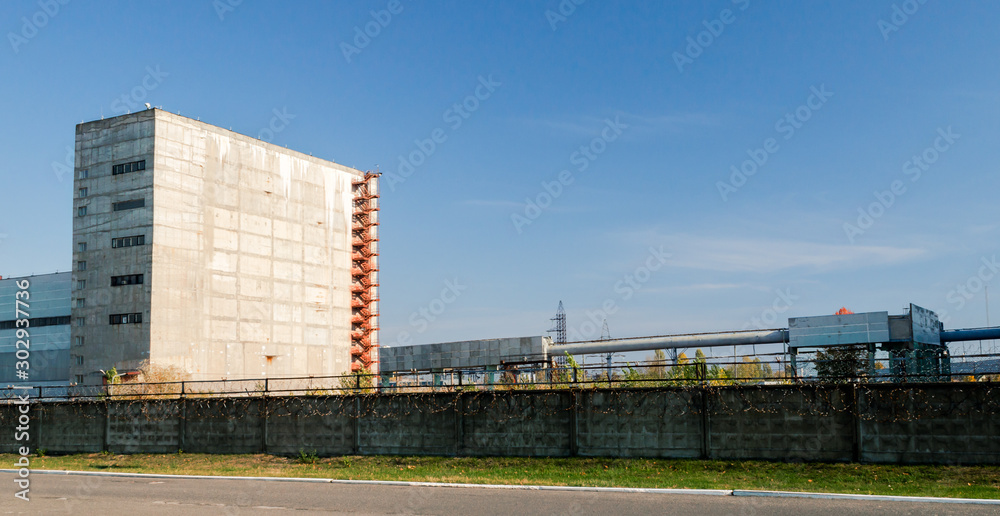 high nuclear waste storage building in Chernobyl