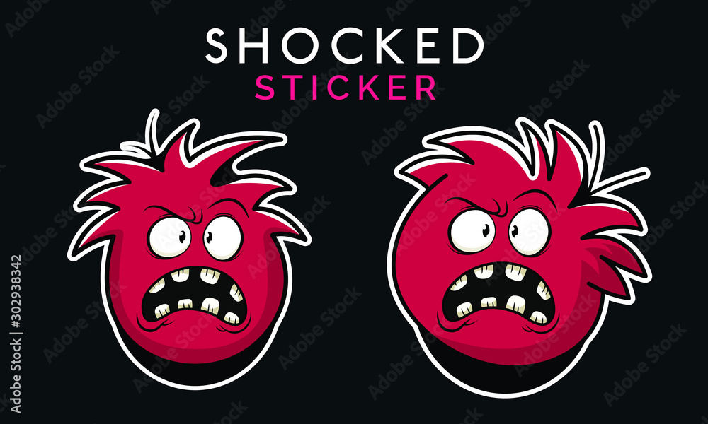 Shocked Sticker